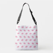Tropisch roze Flamingo patroon Canvas tassen (Achterkant)