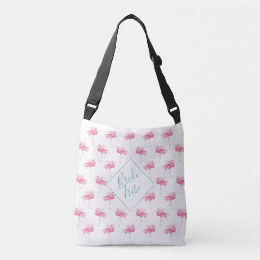Tropisch roze Flamingo patroon Canvas tassen (Voorkant)