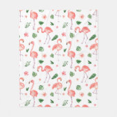 Tropisch roze Flamingo patroon Fleece Deken (Voorkant)