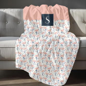 Tropisch roze Flamingo patroon Fleece Deken