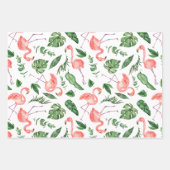 Tropisch roze Flamingo patroon Inpakpapier Vel (Voorkant 3)