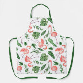 Tropisch roze Flamingo patroon Kitchen Schort (Voorkant)