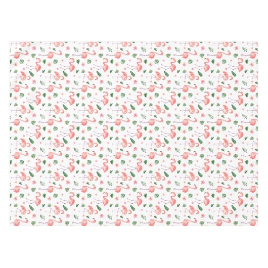 Tropisch roze Flamingo patroon Kitchen Tafelkleed (Voorkant (Horizontaal))