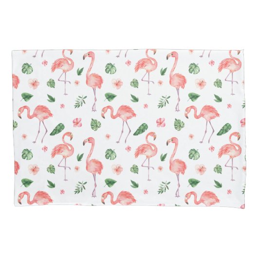 Tropisch roze Flamingo patroon Kussensloop (Voorkant)