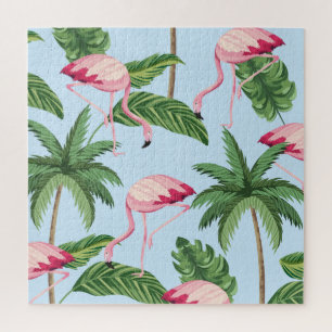 Tropisch roze Flamingo patroon Legpuzzel