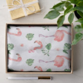 Tropisch roze Flamingo patroon Tissuepapier (Geschenk)