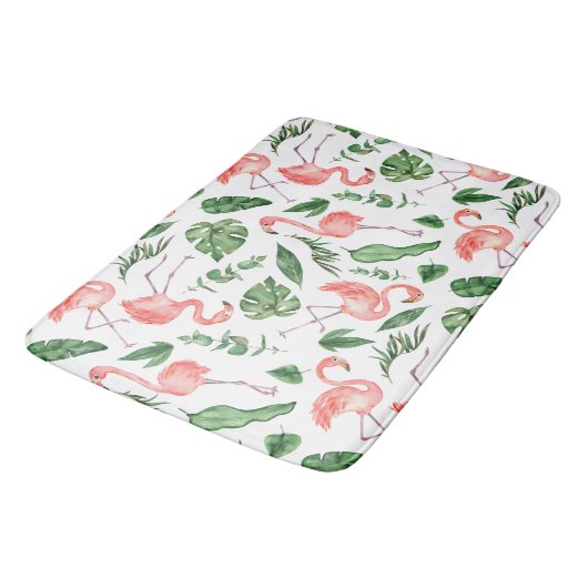 Tropisch Roze Flamingo patroon v2 Bathroom Badmat (Gekanteld)