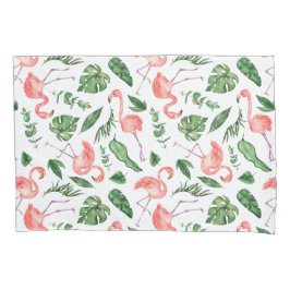 Tropisch roze Flamingo patroon v2 Kussensloop