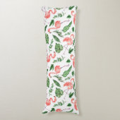 Tropisch roze Flamingo patroon v2 Lichaamskussen (Voorkant Verticaal)