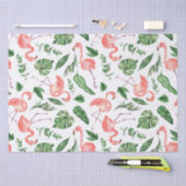 Tropisch roze Flamingo patroon v2 Tissuepapier (Craft)