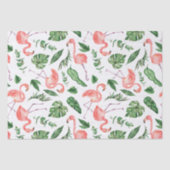 Tropisch roze Flamingo patroon v2 Tissuepapier (Voorkant)