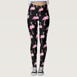 Tropisch roze Flamingo patroon Wit flesje Warm Leggings