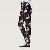Tropisch roze Flamingo patroon Wit flesje Warm Leggings (Links)