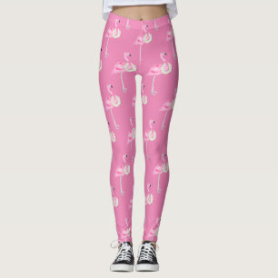 Tropisch roze Flamingo patroon Wit flesje Warm Leggings