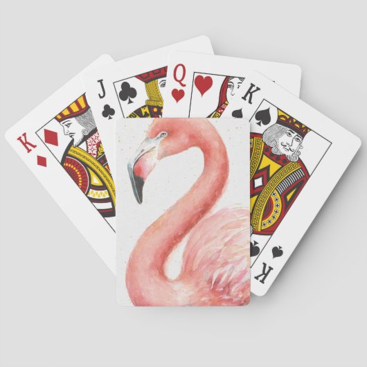 Tropisch | Roze Flamingo Pokerkaarten (Achterkant)