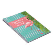 Tropisch roze Flamingo Polka-dot Vacation Journal Notitieboek (Rechterzijde)