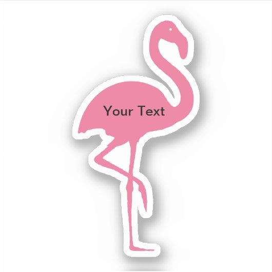 Tropisch roze Flamingo Shape Sticker (Voorkant)