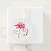 Tropisch Roze Flamingo Sweet 16 Dank u ID922 Bedankjes Labels (In situ)