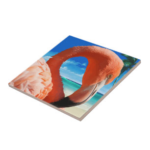 Tropisch Roze Flamingo Tile Trivet Tegeltje