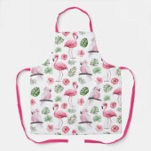 Tropisch roze flamingos en cokatoos schort (Voorkant)