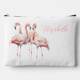 Tropisch roze flamingos gepersonaliseerd etui