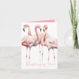 Tropisch roze flamingos gepersonaliseerd notitiekaartje