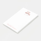 Tropisch roze flamingos gepersonaliseerd post-it® notes (Schuin)