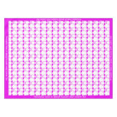 Tropisch roze flamingos Romantic Heart Twosomes Tafelkleed (Voorkant (Horizontaal))