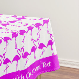 Tropisch roze flamingos Romantic Heart Twosomes Tafelkleed