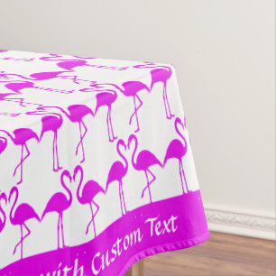 Tropisch roze flamingos Romantic Heart Twosomes Tafelkleed