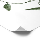 Tropisch roze Floral Baby shower Welkom Poster (Hoek)