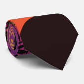 Tropisch roze geel zonnescheel Modern Minimalist Stropdas (Opgerold)