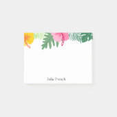 Tropisch roze gele Hibiscus Post-It Notes (Voorkant)