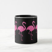 Tropisch roze glitter Flamingos Mok (Midden)