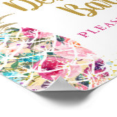 Tropisch roze goudanananasappelmoestuin poster (Hoek)