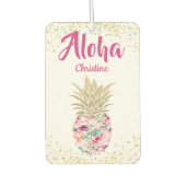 Tropisch roze goudananasappel, gepersonaliseerd luchtverfrisser (Voorkant)