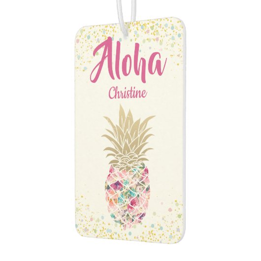 Tropisch roze goudananasappel, gepersonaliseerd luchtverfrisser (Links)