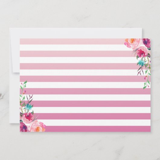 Tropisch roze goudananassap Baby shower Hartelijk  Kaart (Achterkant)