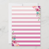 Tropisch Roze Gouden Ananas Bloem Bedankkaart (Achterkant)