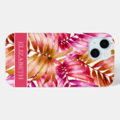 Tropisch roze gouden handpalmen Persoonlijke naam Case-Mate iPhone Case (Achterkant (horizontaal))