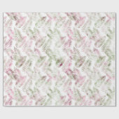 Tropisch roze groen blad cadeaupapier (Vlak)