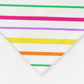 Tropisch Roze Groen Sinaasappel Geel Strepen Outdo Fleece Deken (Hoek)