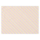 Tropisch Roze Groen Sinaasappel Gele Strepen Tafelkleed (Voorkant (Horizontaal))