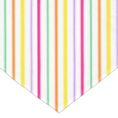 Tropisch Roze Groen Sinaasappel Gele Strepen Tafelkleed (Gekanteld)