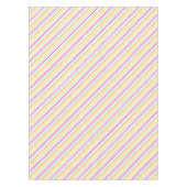 Tropisch Roze Groen Sinaasappel Gele Strepen Tafelkleed (Voorkant)