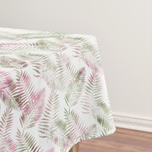 Tropisch roze groene bladeren tafelkleed (Voorbeeld)