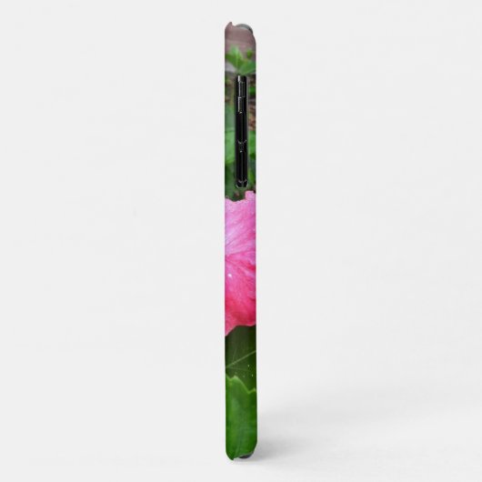 Tropisch roze Hibiscus Anole Lizard Aangepast Case-Mate iPhone Case (Achterkant/links)