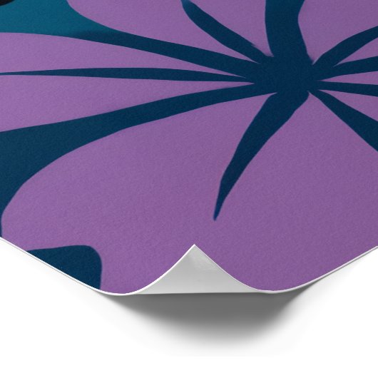 Tropisch Roze Hibiscus Bloem Pop Art Poster (Hoek)