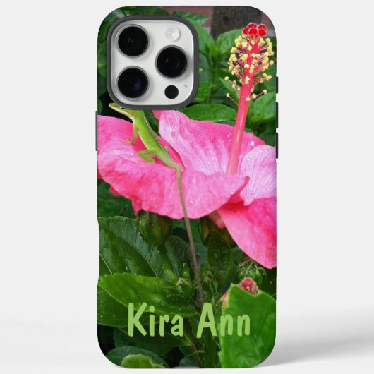 Tropisch roze hibiscus flower Aangepast Case-Mate iPhone Case (Achterkant)