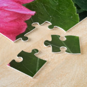 Tropisch roze hibiscus flower Anole Lizard Foto Legpuzzel (Zijkant)